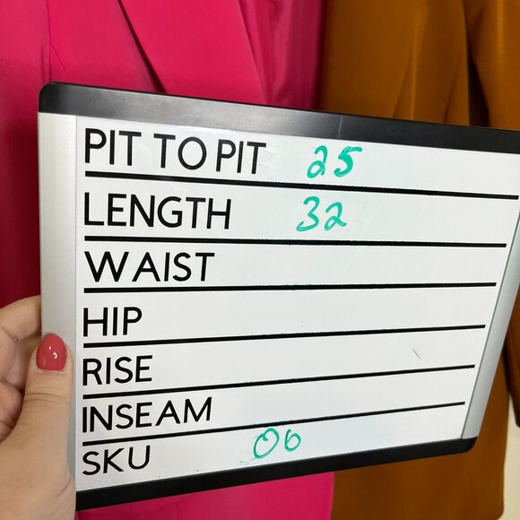 ELOQUII color block blazer suit jacket Sz 16 Pink Brown button front Plus - Picture 8 of 8